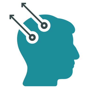 Sinirsel arayüz fiş düz simgesi