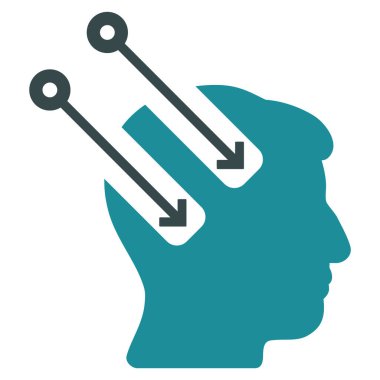 Sinirsel arayüz düz simgesi