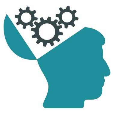 Açık fikirli vites düz simgesi