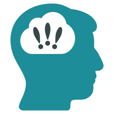 Sorun beyin fırtınası düz simgesi