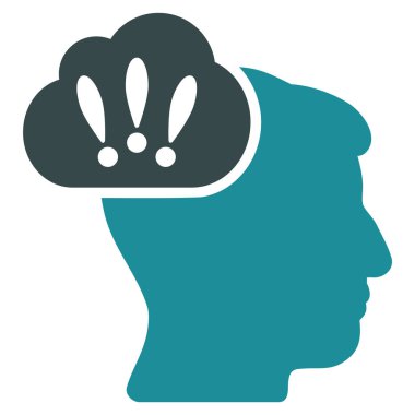 Sorun beyin fırtınası düz simgesi