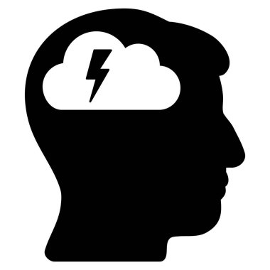 beyin fırtınası düz simgesi