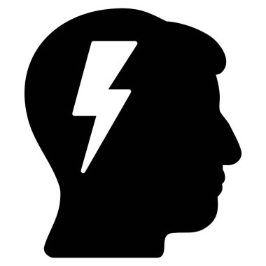 beyin fırtınası düz simgesi