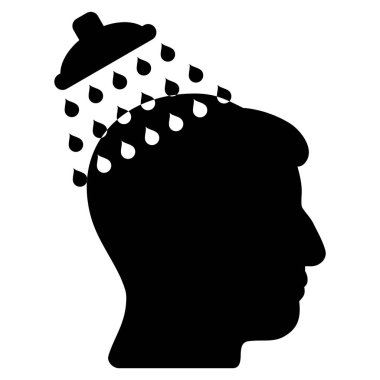 Kafa duş düz simgesi