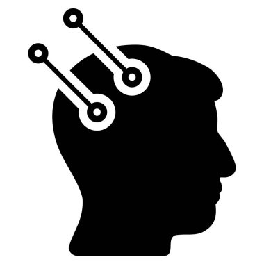 Sinirsel arayüz konektörleri düz simgesi