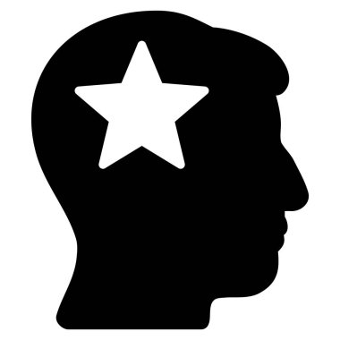 Yıldız kafa düz simgesi