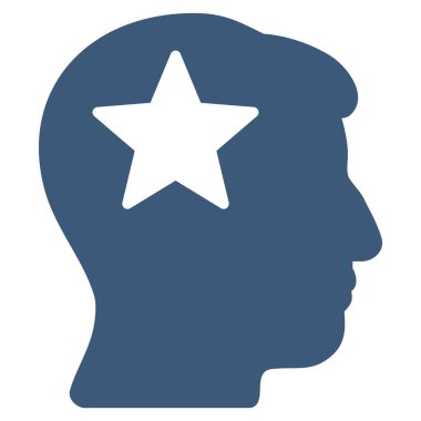 Yıldız kafa düz simgesi