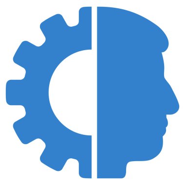 Android kafa düz simgesi