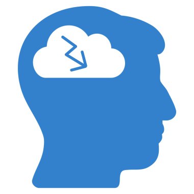 beyin fırtınası düz simgesi