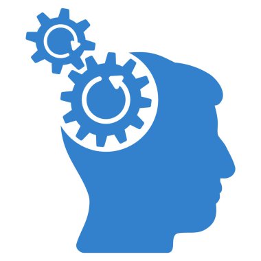 Kafa SMM döndürme düz simgesi