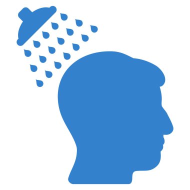 Kafa duş düz simgesi