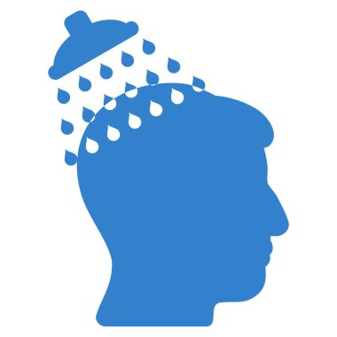 Kafa duş düz simgesi