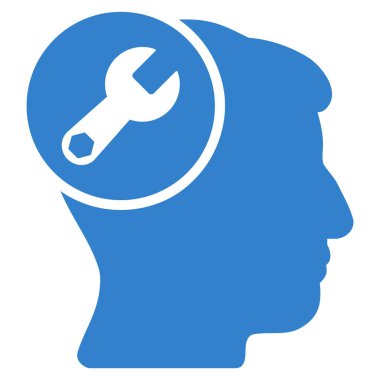 Baş anahtar onarım düz simgesine