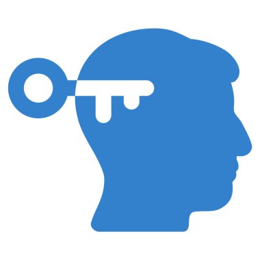 Zihin anahtar düz simgesi