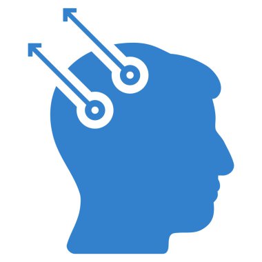 Sinirsel arayüz fiş düz simgesi