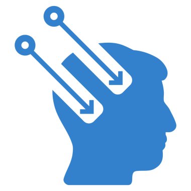 Sinirsel arayüz düz simgesi