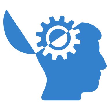 Açık fikirli vites düz simgesi