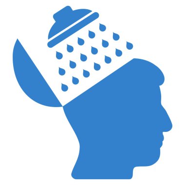 Propaganda beyin duş düz simgesi