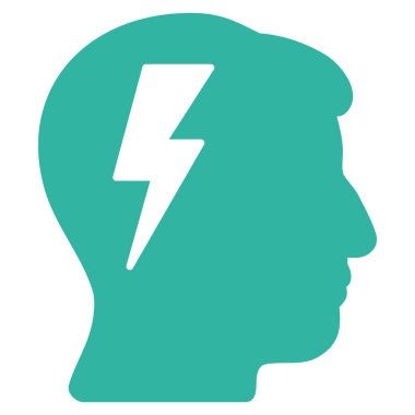 beyin fırtınası düz simgesi