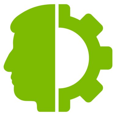 Android kafa düz simgesi