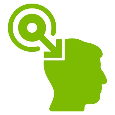 Beyin arabirimi eklenti düz simgesi