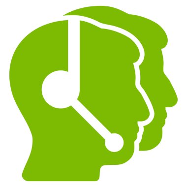 Çağrı merkezi operatörleri düz simgesi