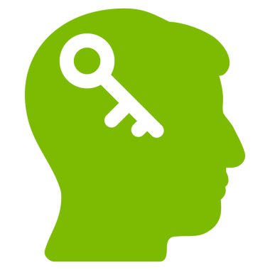 Kafa düz simgesi anahtar