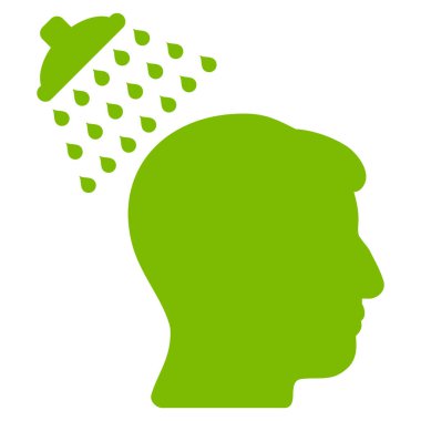 Kafa duş düz simgesi