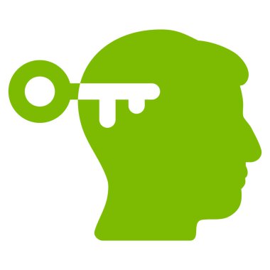 Zihin anahtar düz simgesi