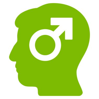 Zihin kudret düz simgesi