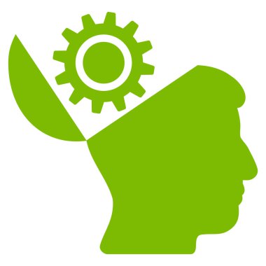 Açık kafa dişli düz simgesi