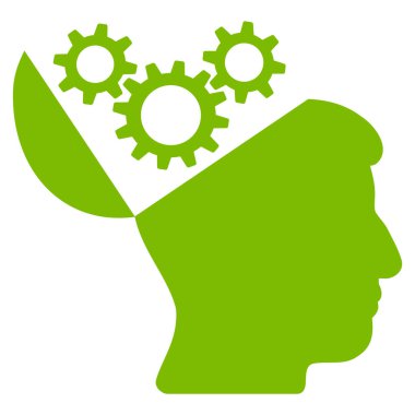 Açık fikirli vites düz simgesi