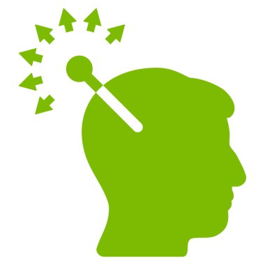 Optik sinir arayüzü düz simgesi