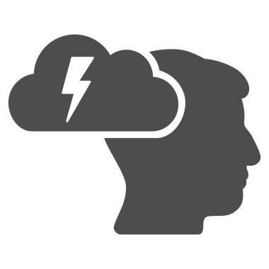 beyin fırtınası düz simgesi
