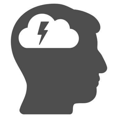 beyin fırtınası düz simgesi