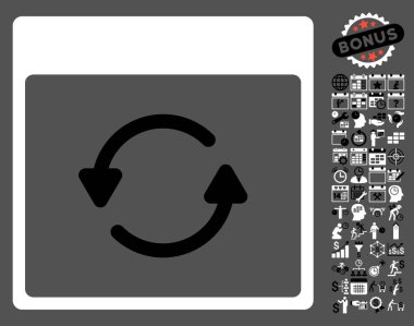 Update takvim sayfa düz vektör simgesi Bonus ile
