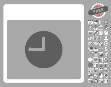 Saat takvim sayfa düz vektör simgesi Bonus ile