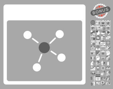 Bağlantıları ile Bonus sayfa düz vektör simge takvim