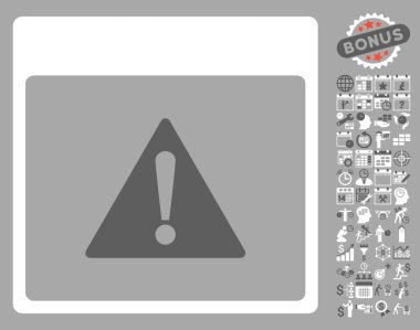 Hata takvim sayfa düz vektör simgesi Bonus ile