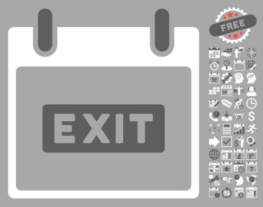 Resim yazısı takvim gün düz vektör simge Bonus ile çıkmak