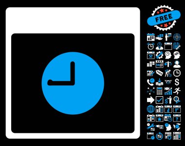 Saat takvim sayfa düz vektör simgesi Bonus ile