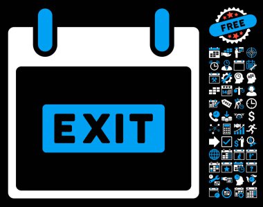 Resim yazısı takvim gün düz vektör simge Bonus ile çıkmak