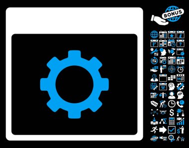 Vites seçenekleri sayfa düz vektör simge Bonus ile takvim