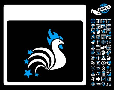 Horoz Fireworks ile Bonus sayfa düz vektör simge takvim