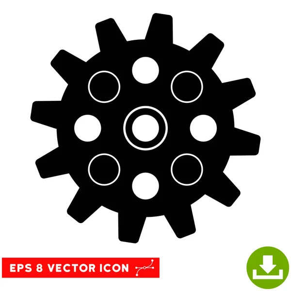 Gearwheel Vector Eps Icon — Stock Vector