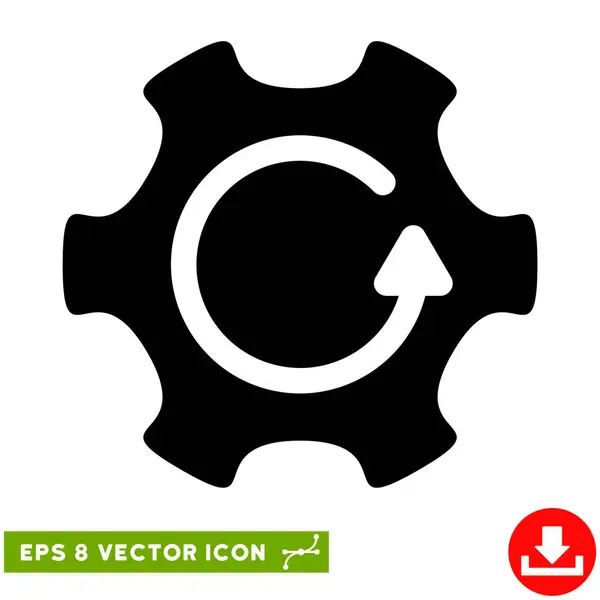 Girar engranaje Vector Eps icono — Vector de stock