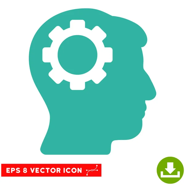 Gehirn Getriebe Vektor eps Symbol — Stockvektor