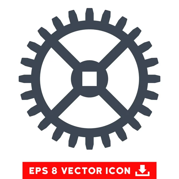 Clock Gear Vector Eps Icon — Stock Vector