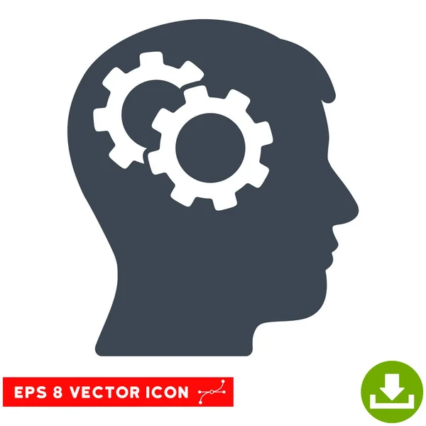 Intellekt Zahnräder Vektor eps Symbol — Stockvektor