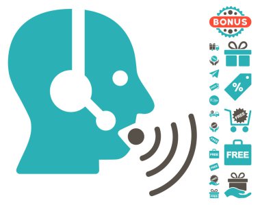 Ses dalgaları simgesi ücretsiz Bonus ile konuşurken işleç